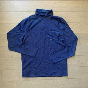 Navy Striped Medium Turtleneck